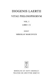 book Diogenis Laertii Vitae philosophorum, Vol. I Books I-X