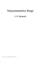 book Noncommutative Rings