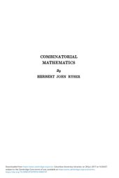 book Combinatorial Mathematics