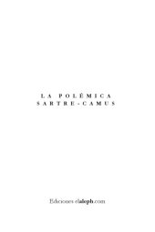 book La polémica Sartre-Camus