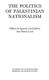 book The Politics of Palestinian Nationalism