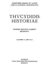 book Thucydidis Historiae, Vol. II Libri III-V