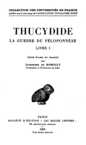 book Thucydide: La Guerre du Péloponnèse. Tome I: Introduction - Livre I