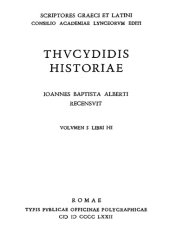 book Thucydidis Historiae, Vol. I Libri I-II