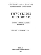 book Thucydidis Historiae, Vol. III Libri VI-VIII