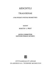 book Aeschyli Tragoediae cum incerti poetae Prometheo