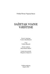 book Vegecije: Sažetak vojne vještine