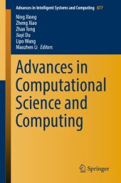 book Advances in Computational Science and Computing