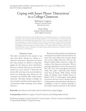 book Coping with Smart Phone ‘Distractions’ in a College Classroom