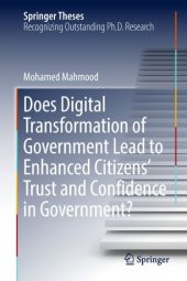 book Does Digital Transformation of Government Lead to Enhanced Citizens’ Trust and Confidence in Government?