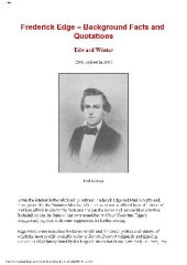 book Frederick Edge. Background Facts and Quotations