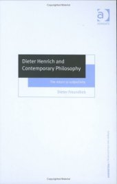 book Dieter Henrich and contemporary philosophy : the return to subjectivity