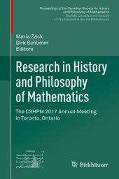 book Research in History and Philosophy of Mathematics: The CSHPM 2017 Annual Meeting in Toronto, Ontario