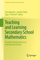 book Teaching and Learning Secondary School Mathematics: Canadian Perspectives in an International Context