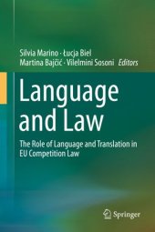 book Language and Law: The Role of Language and Translation in EU Competition Law