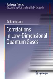 book Correlations in Low-Dimensional Quantum Gases