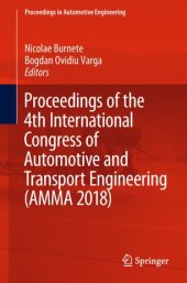 book Proceedings of the 4th International Congress of Automotive and Transport Engineering (AMMA 2018)