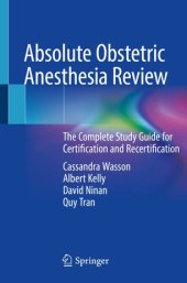 book Absolute Obstetric Anesthesia Review: The Complete Study Guide for Certification and Recertification