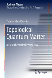 book Topological Quantum Matter: A Field Theoretical Perspective