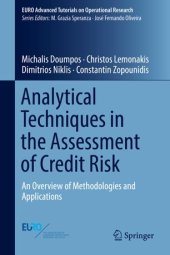 book Analytical Techniques in the Assessment of Credit Risk: An Overview of Methodologies and Applications