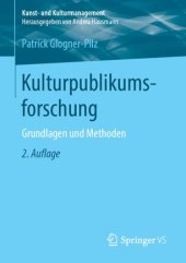 book Kulturpublikumsforschung: Grundlagen und Methoden