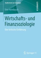 book Wirtschafts- und Finanzsoziologie: Eine kritische Einführung