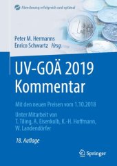 book UV-GOÄ 2019 Kommentar: Mit den neuen Preisen vom 1.10.2018