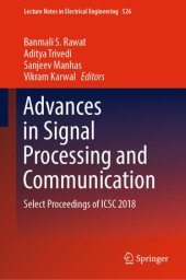 book Advances in Signal Processing and Communication: Select Proceedings of ICSC 2018