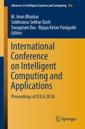 book International Conference on Intelligent Computing and Applications: Proceedings of ICICA 2018