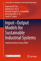 book Input-Output Models for Sustainable Industrial Systems: Implementation Using LINGO