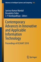 book Contemporary Advances in Innovative and Applicable Information Technology: Proceedings of ICCAIAIT 2018