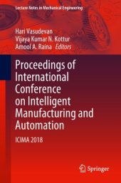 book Proceedings of International Conference on Intelligent Manufacturing and Automation: ICIMA 2018