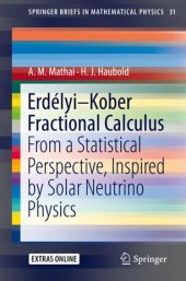 book Erdélyi–Kober Fractional Calculus: From a Statistical Perspective, Inspired by Solar Neutrino Physics