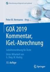 book GOÄ 2019 Kommentar, IGeL-Abrechnung: Gebührenordnung für Ärzte