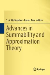 book Advances in Summability and Approximation Theory