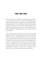 book Yes Yes Yes: Australia’s Journey to Marriage Equality