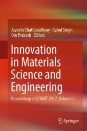 book Innovation in Materials Science and Engineering: Proceedings of ICEMIT 2017, Volume 2