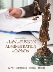 book The Law and Business Administration in Canada (Fourteenth Edition)