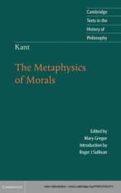 book The Metaphysics of Morals