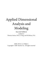 book Applied Dimensional Analysis and Modeling