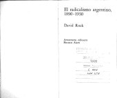 book El radicalismo argentino, 1890-1930