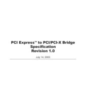 book PCI Express to PCI/PCI-X Bridge Specification Revision 1.0