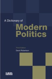 book Dictionary of Modern Politics