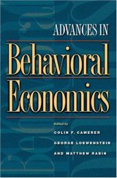 book Advances in Behavioral Economics