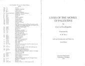 book Lives of the Monks of Palestine by Cyril of Scythopolis