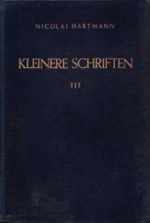 book Kleinere Schriften III - Von Neokantismus zur Ontologie