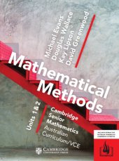 book Cambridge Senior Mathematics Australian Curriculum/VCE: Mathematical Methods Units 1 & 2