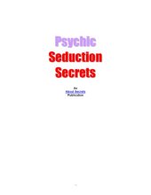 book Psychic Seduction Secrets