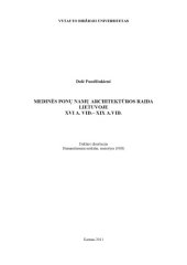 book Medinės ponų namų architektūros raida Lietuvoje XVI a. vid. - XIX a.vid.: daktaro disertacija