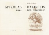 book Mykolas Balinskis: kova dėl istorijos?